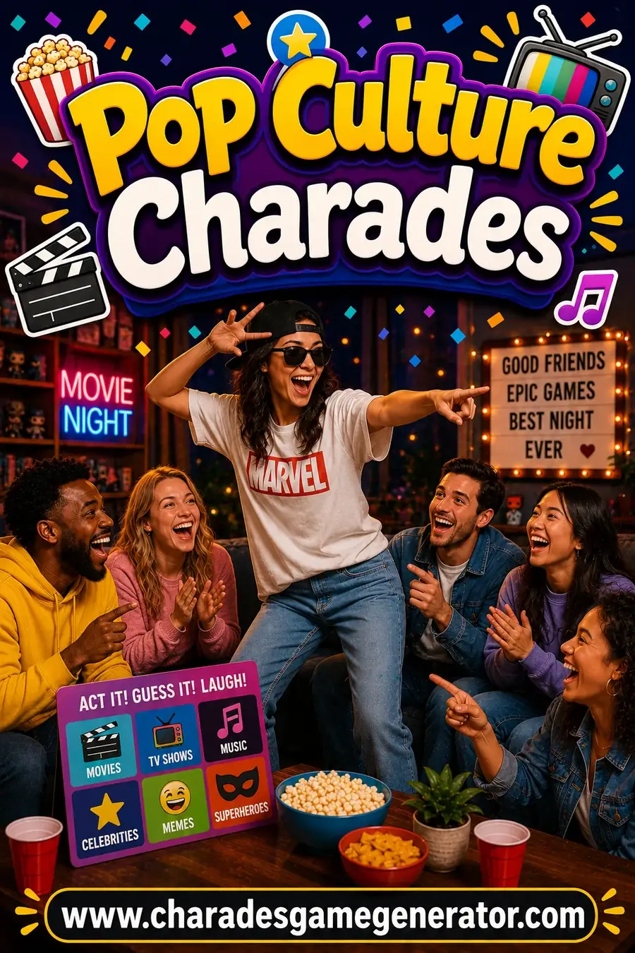 Pop Culture Charades: 70 Trending Words to Act Out
